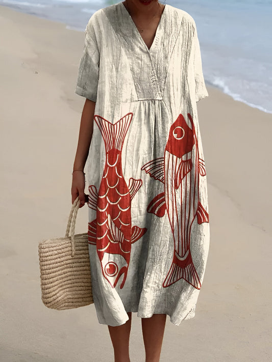 FILIA I MEHRFARBIGES SOMMER-MAXIKLEID