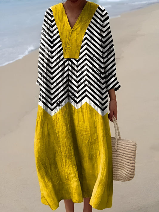 AGILA I MEHRFARBIGES SOMMER-MAXIKLEID