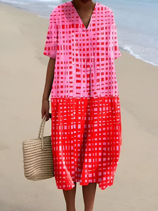 GUNDELINDE I MEHRFARBIGES SOMMER-MAXIKLEID