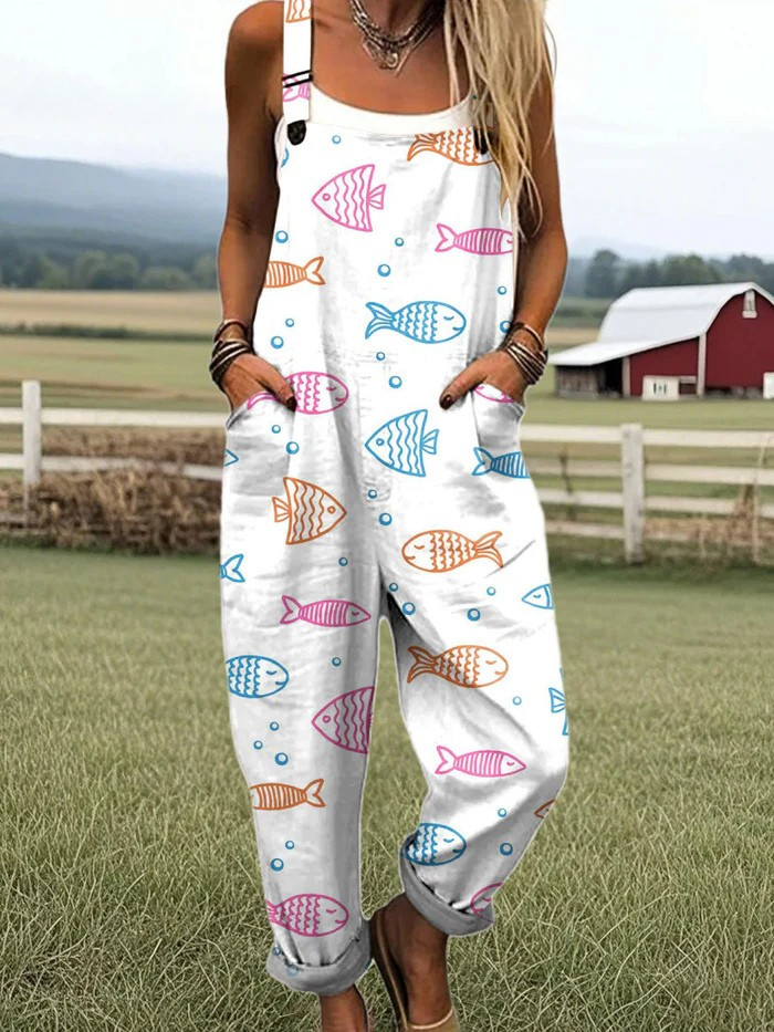 ILMA I VINTAGE BEDRUCKTER JUMPSUIT