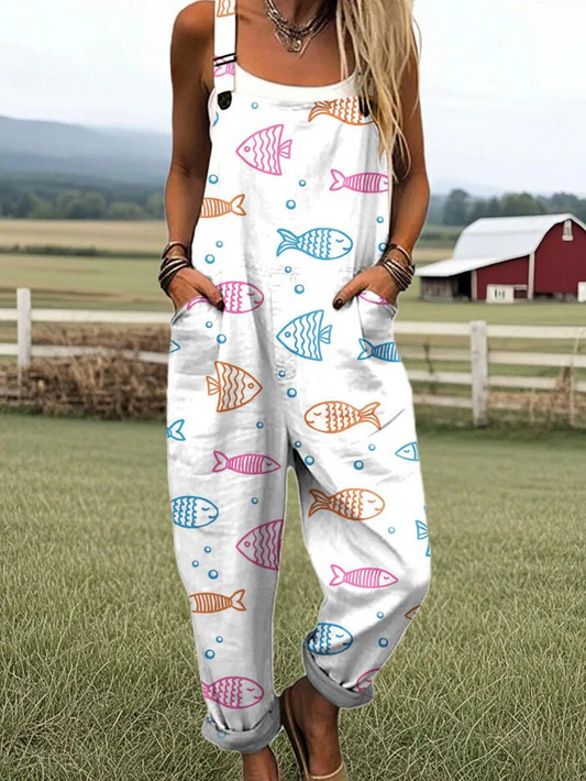 ILMA I VINTAGE BEDRUCKTER JUMPSUIT