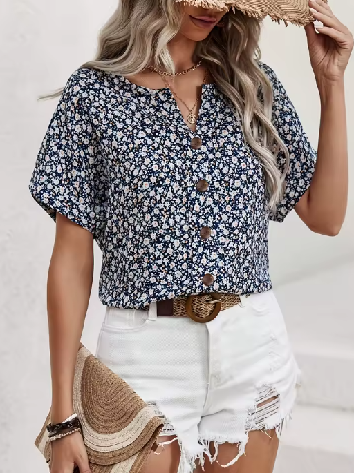 VERNA I SCHICKE BLUSE MIT BLUMENPRINT