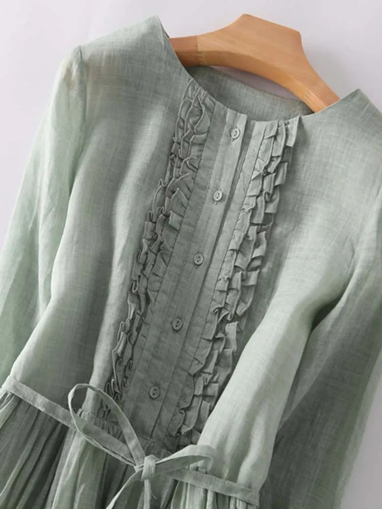 Jennifer – Sommerkleid aus Leinen mit Boho-Charme