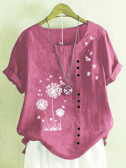 HERMIONE I RETRO-BLUMENBLUSE