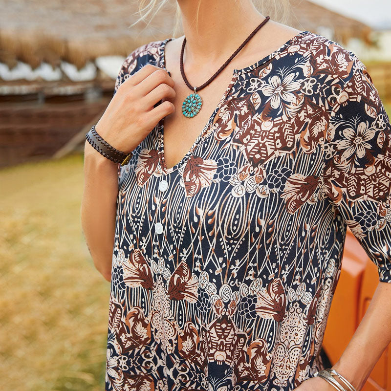 Chantal - Vintage Blumendruck Kleid