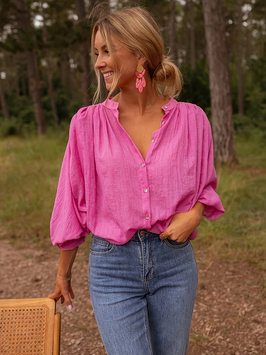 ALBRUN I TUNIKA-BLUSE MIT V-AUSSCHNITT
