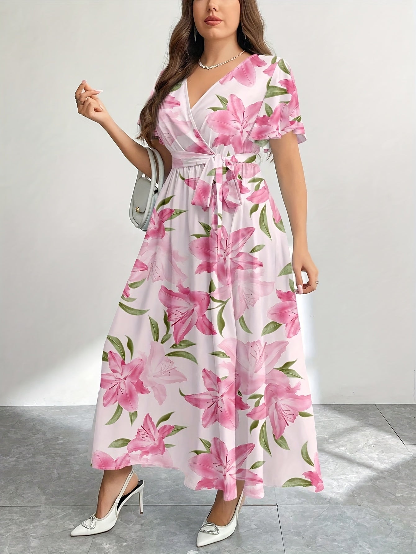 THEODEHILDE I GEBLÜMTEM MAXIKLEID