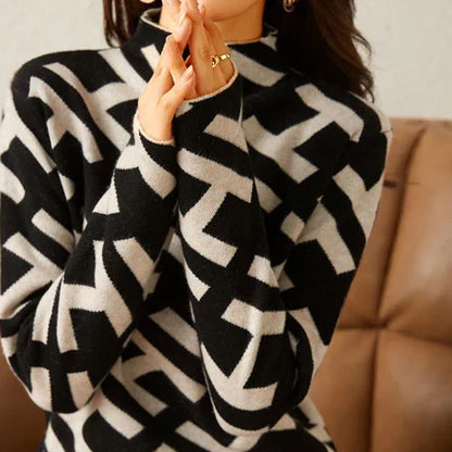 NATASCHA I BEDRUCKTER PULLOVER