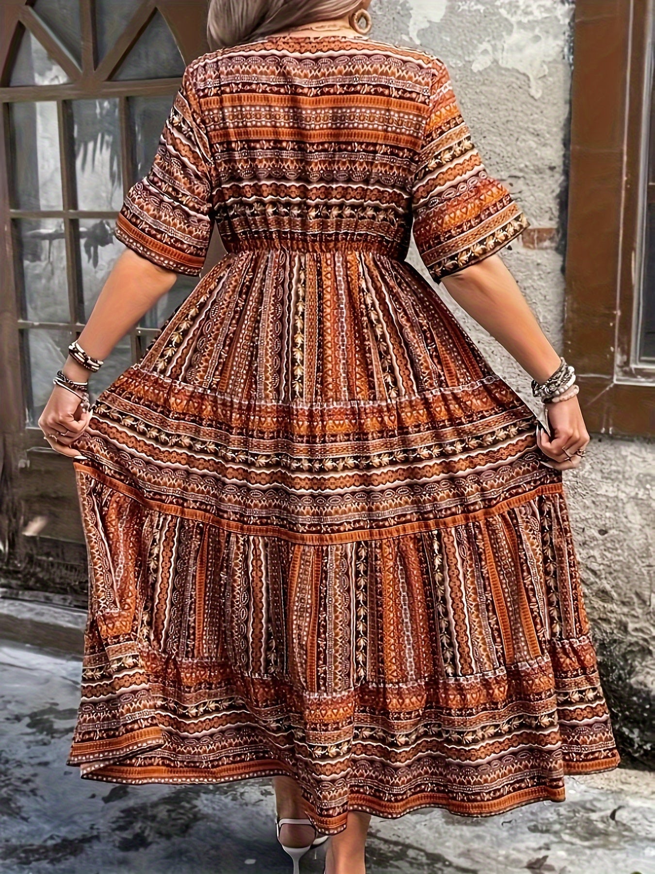 SYLPHA I BOHO KLEID MIT ETHNO-PRINT