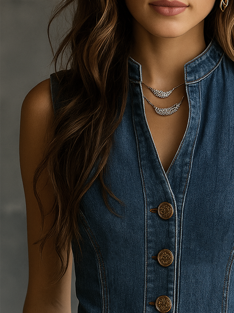 THERESIA I VINTAGE DENIM-WESTE