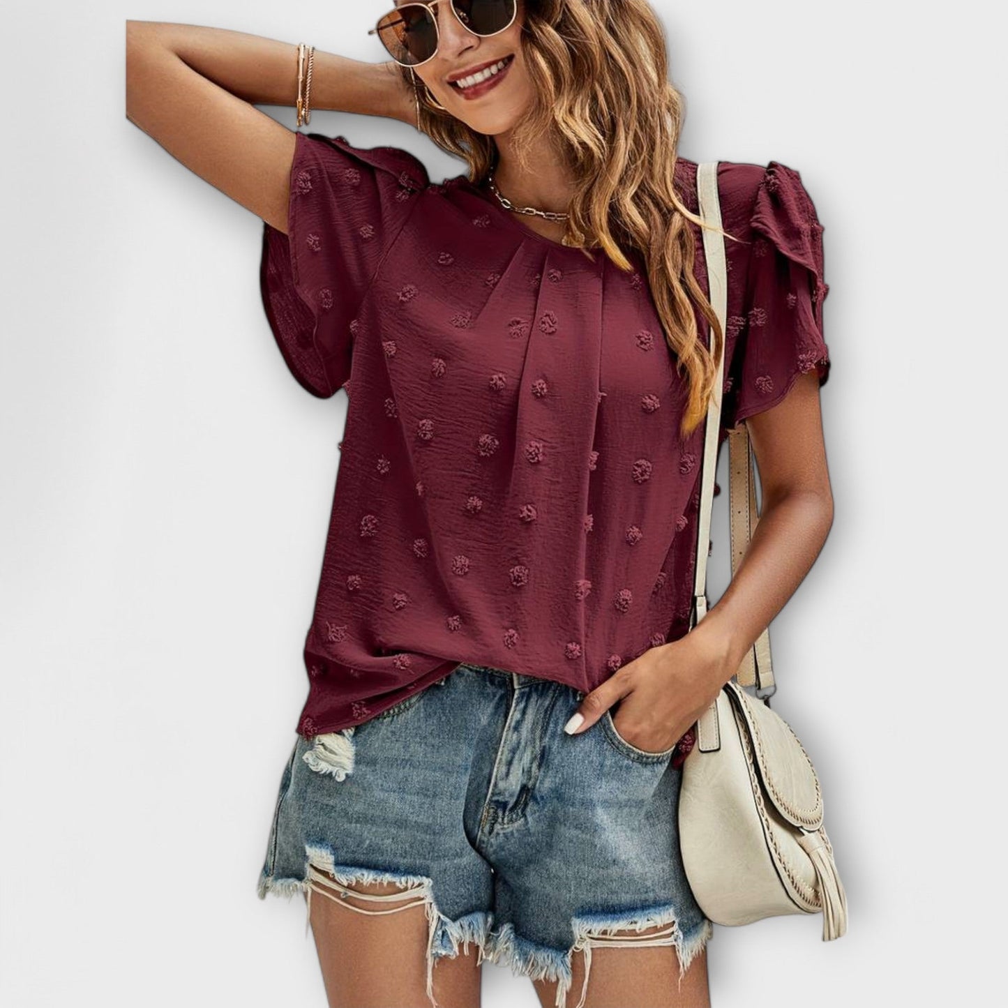 FRANZISKA I ELEGANTE GEPUNKTETE BLUSE