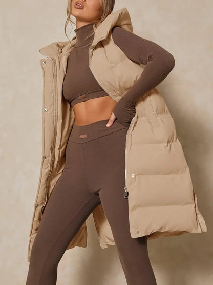 Avalon Longline-Weste mit Kapuze