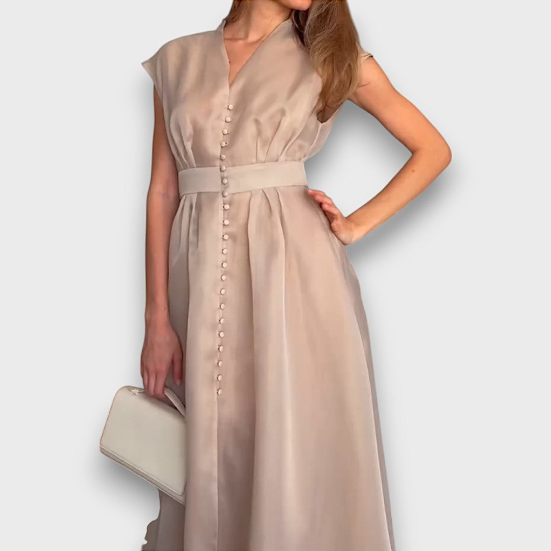 Vivelle – Fließendes Kleid mit dezentem Schlitz