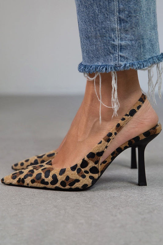 NADINE I SLINGBACK-PUMPS MIT LEOPARDENMUSTER