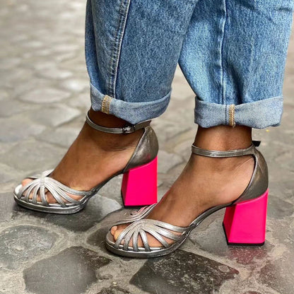 CARLA I LUXURIÖSE METALLISCHE PUMPS