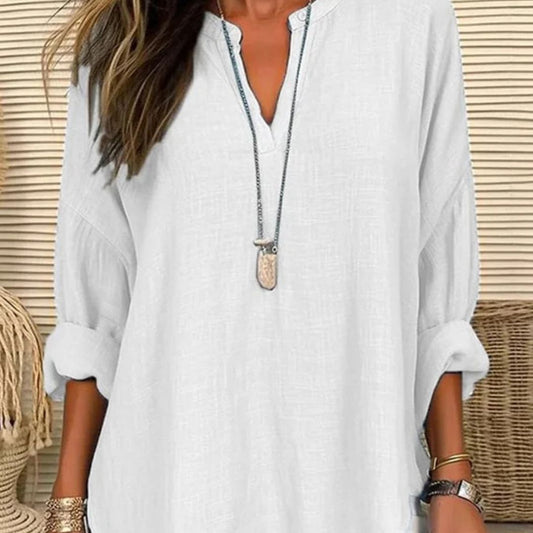 Lina – Lockeres Strandshirt mit langen Ärmeln
