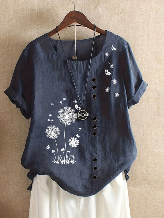 HERMIONE I RETRO-BLUMENBLUSE