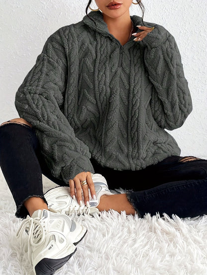 ROSWITHA I FLEECE-STRICKPULLOVER