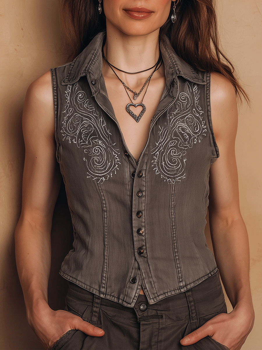 INES I VINTAGE WESTERN DENIM-WESTE