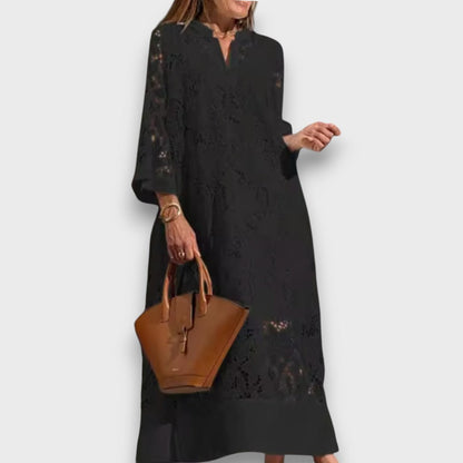 Ismee – Luftiges Kleid mit Print und kurzen Ärmeln