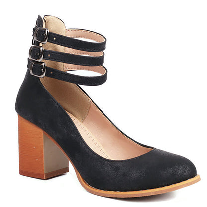 INGRID I VINTAGE-PUMPS MIT BLOCKABSATZ