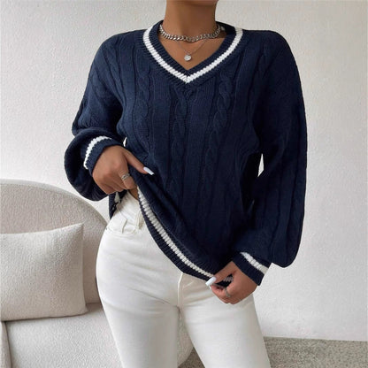 CLARISSA I V-AUSSCHNITT STRICKPULLOVER