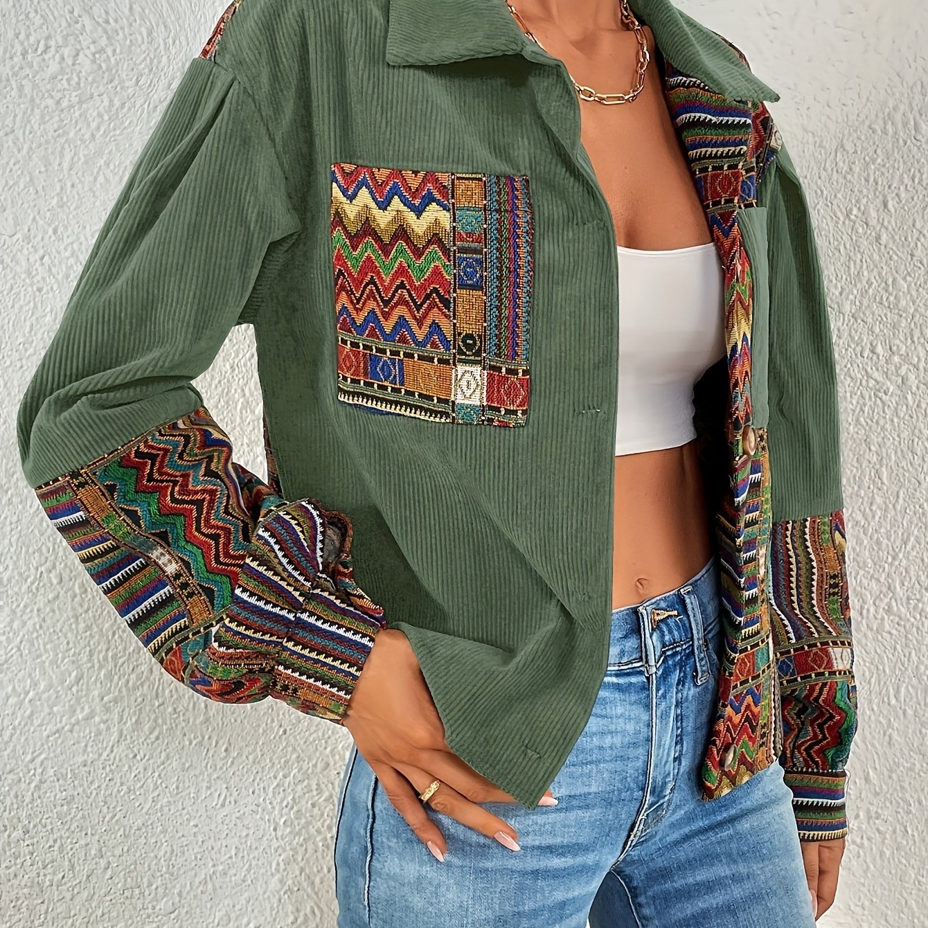 ZELINA I KORDJACKE MIT ETHINENDRUCK