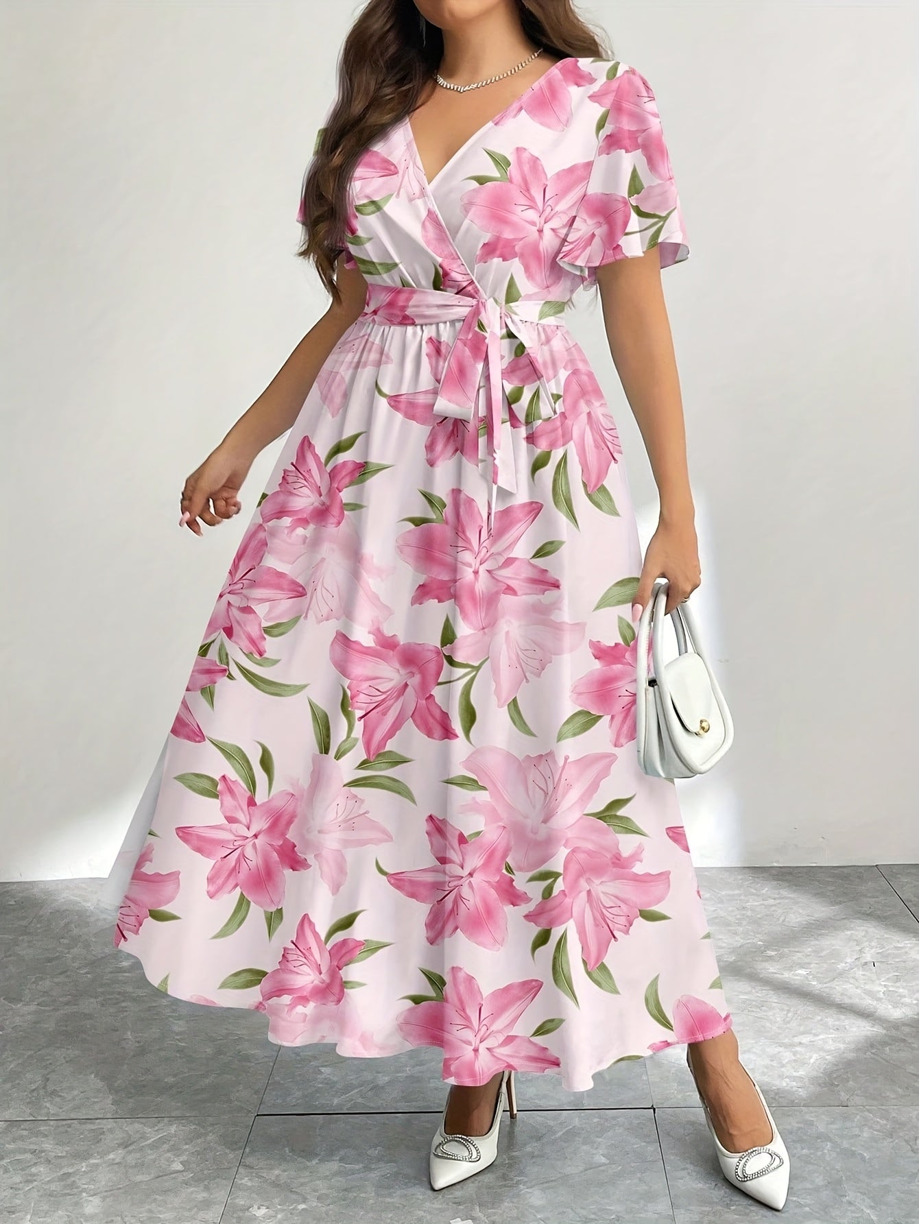 THEODEHILDE I GEBLÜMTEM MAXIKLEID