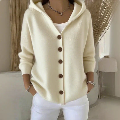 MIRA I STILVOLLE STRICKJACKE MIT KAPUZE