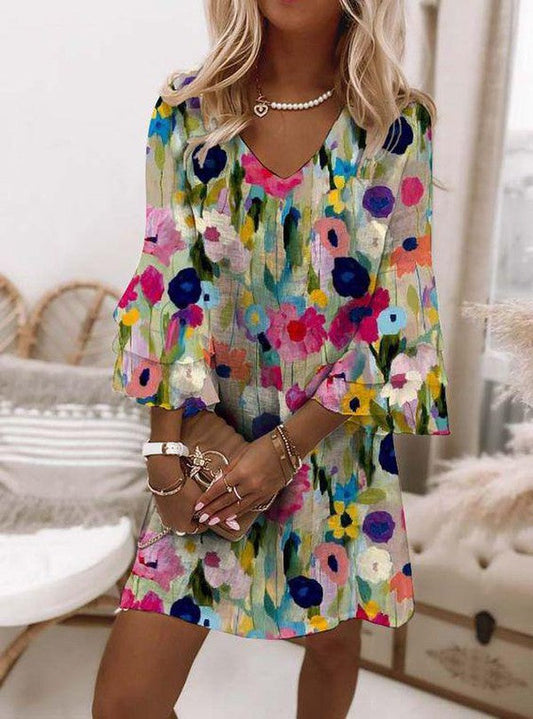 TABITHA I MINI-KLEID MIT BLUMENDRUCK