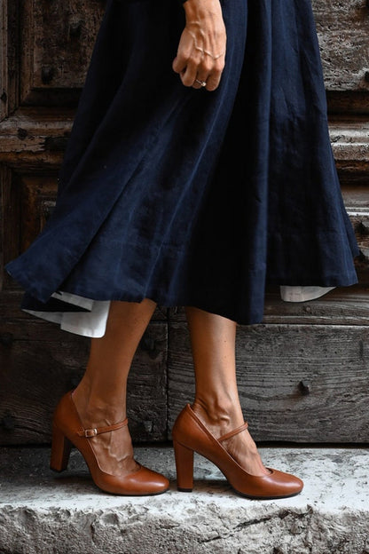ELKE I VINTAGE-LEDER-PUMPS