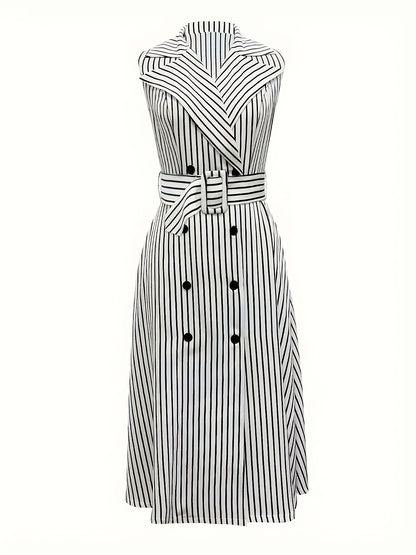 ANSWINA I GESTREIFTES VINTAGE MIDIKLEID