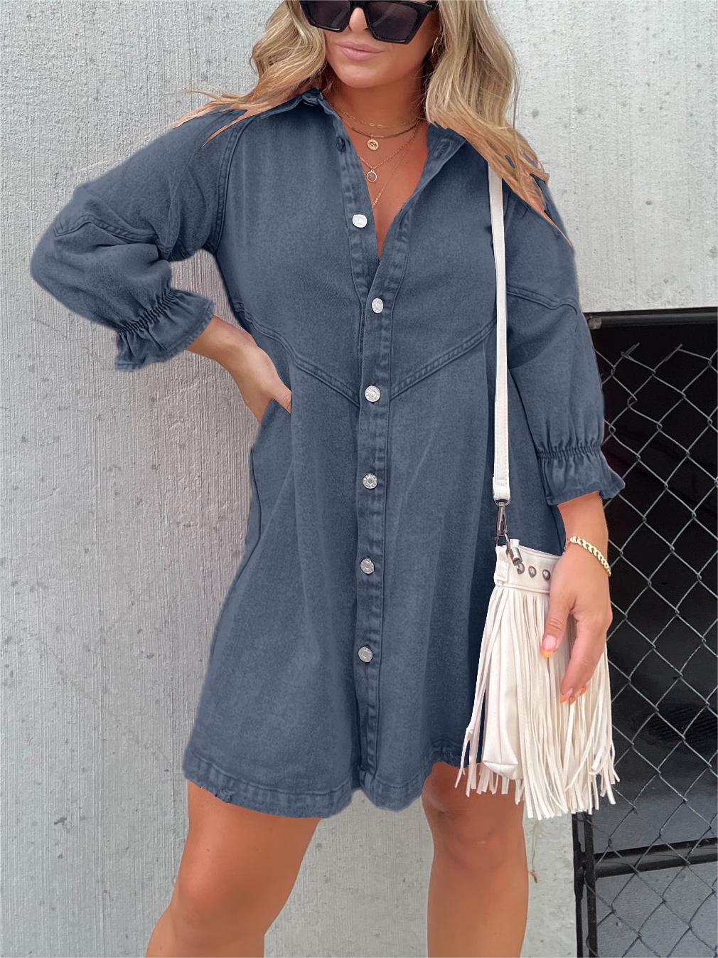 Eliana™ - Lässiges Denim-Kleid