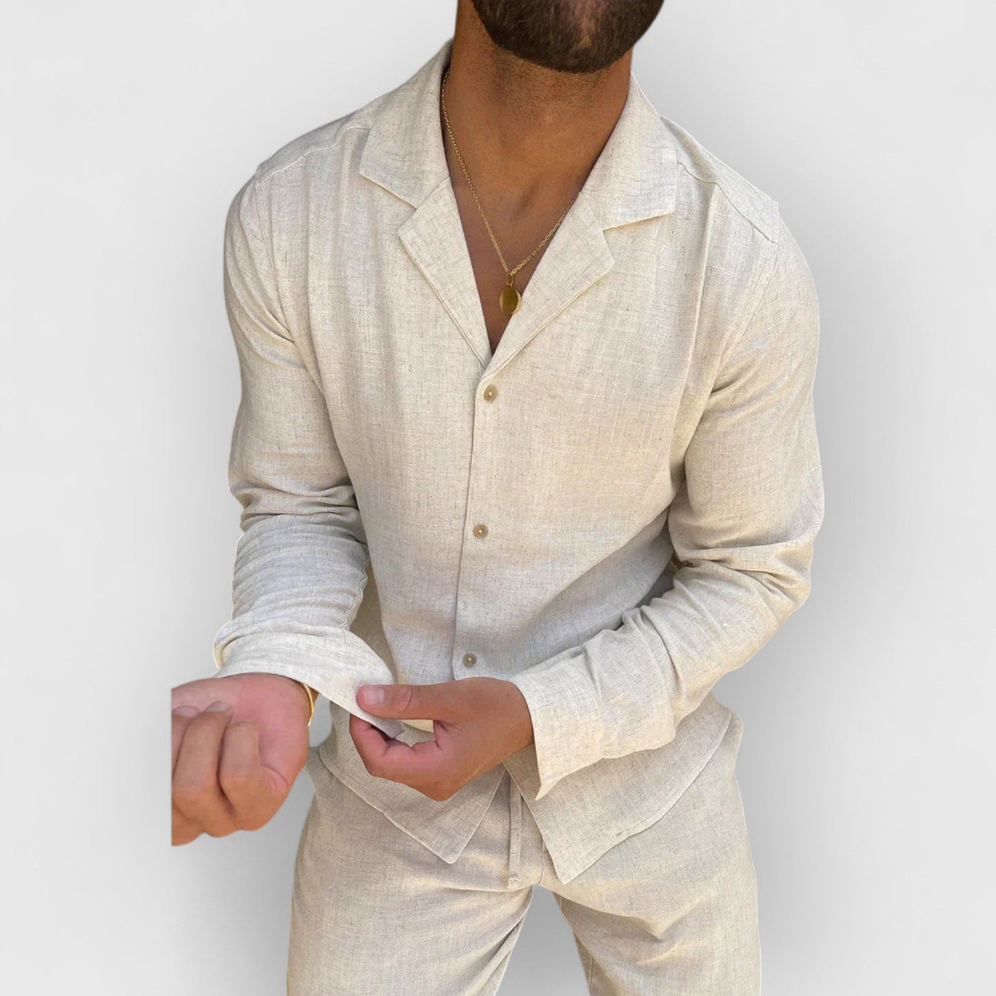 ROLD I SET AUS LEINENOBERTEIL UND HOSE