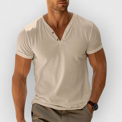 ALBERT I LÄSSIGES SHIRT MIT V-AUSSCHNITT