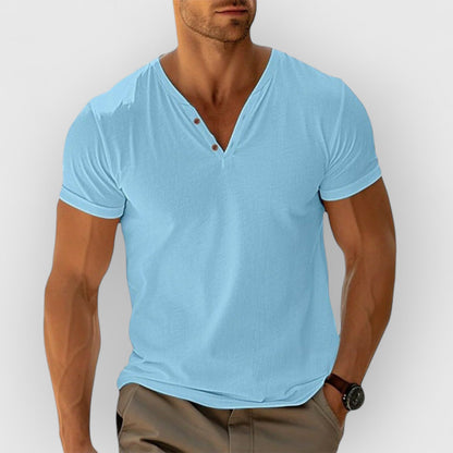 ALBERT I LÄSSIGES SHIRT MIT V-AUSSCHNITT