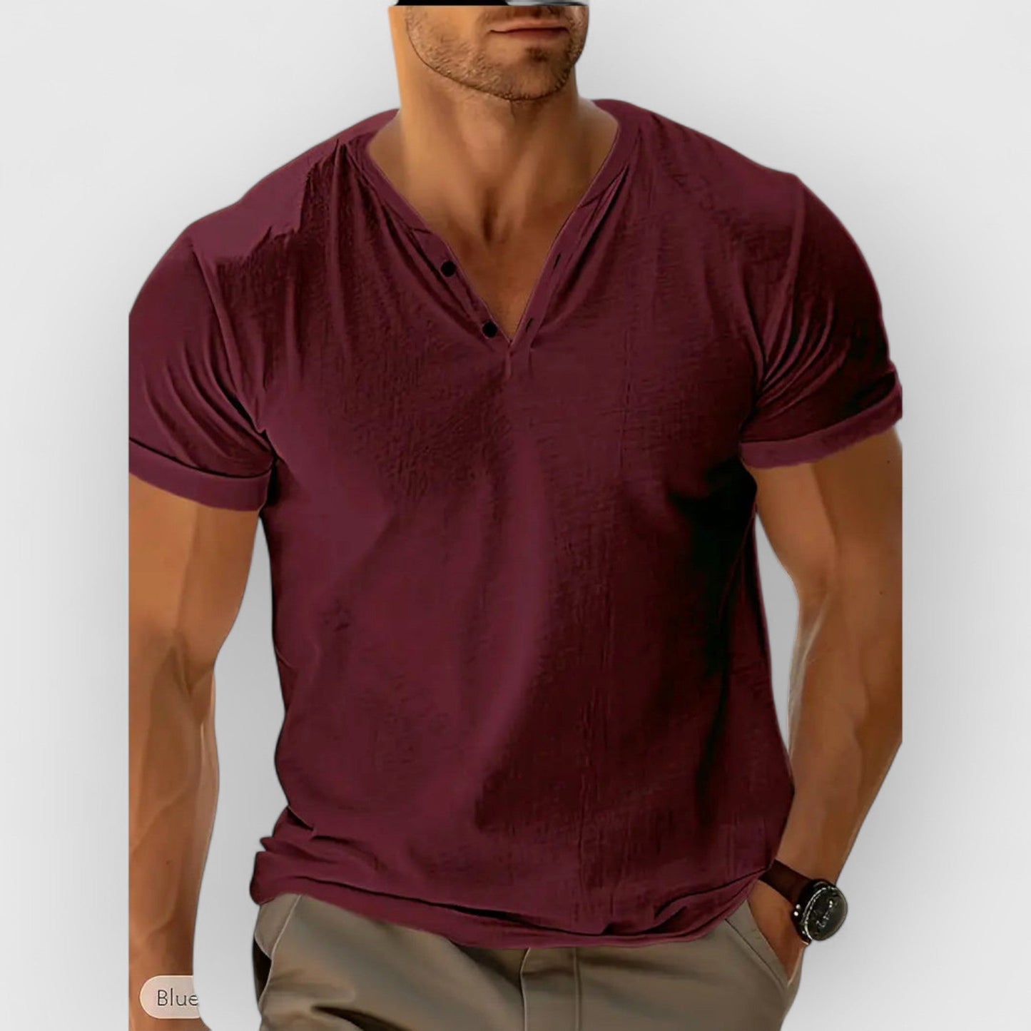 ALBERT I LÄSSIGES SHIRT MIT V-AUSSCHNITT