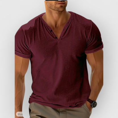 ALBERT I LÄSSIGES SHIRT MIT V-AUSSCHNITT