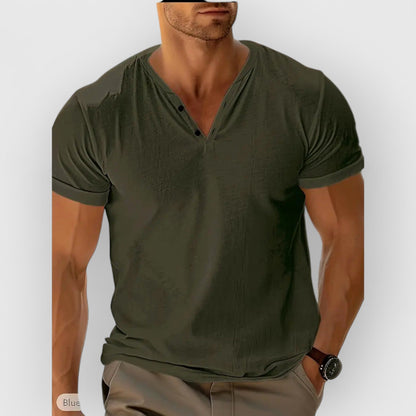 ALBERT I LÄSSIGES SHIRT MIT V-AUSSCHNITT