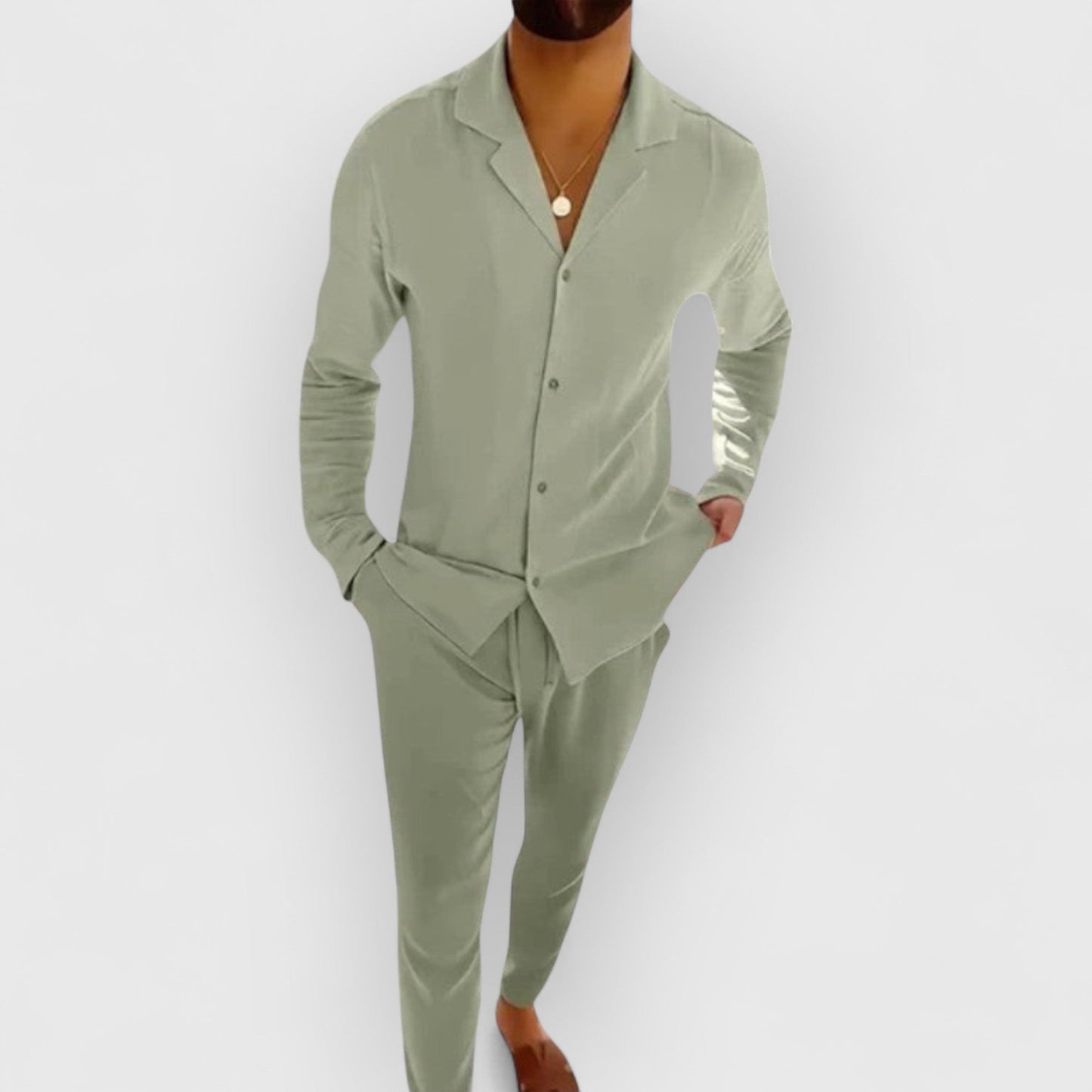 ROLD I SET AUS LEINENOBERTEIL UND HOSE