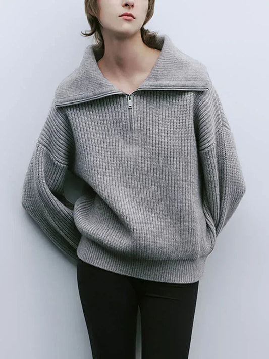 MARGIT I PULLOVER MIT KURZEM REISSVERSCHLUSS