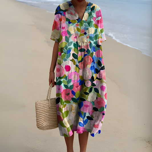 ALBRADA I MEHRFARBIGES SOMMER-MAXIKLEID
