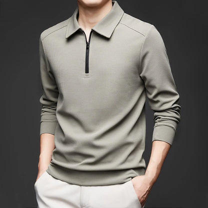 COLE I WAFFELSTRICK-LANGARM-POLOSHIRT