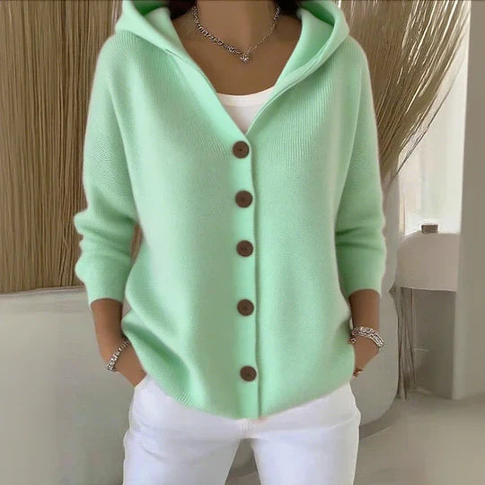 MIRA I STILVOLLE STRICKJACKE MIT KAPUZE
