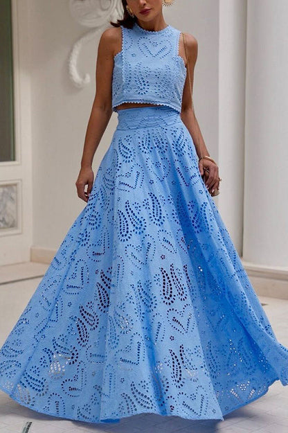 ALBRUN I LUXURIÖSES 2-TEILIGES SPITZEN-SET