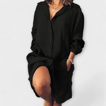 ULRIKE I LÄSSIGE LANGE LEINENBLUSE