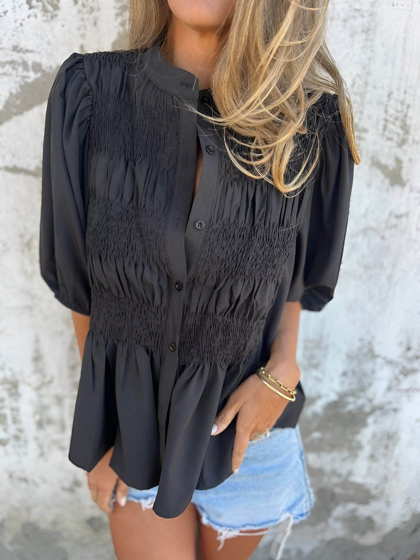 SILVANA I KLASSISCHE FALTENBLUSE