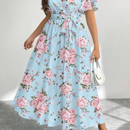 VELMIRA I GEBLÜMTES WICKELKLEID