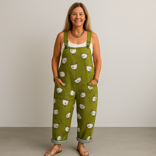 GODELIND I VINTAGE BEDRUCKTER JUMPSUIT