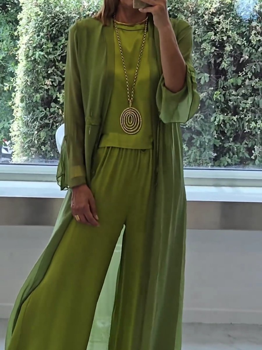 ELSBETHINE I ELEGANTES 3-TEILIGES SET AUS OBERTEIL UND HOSE